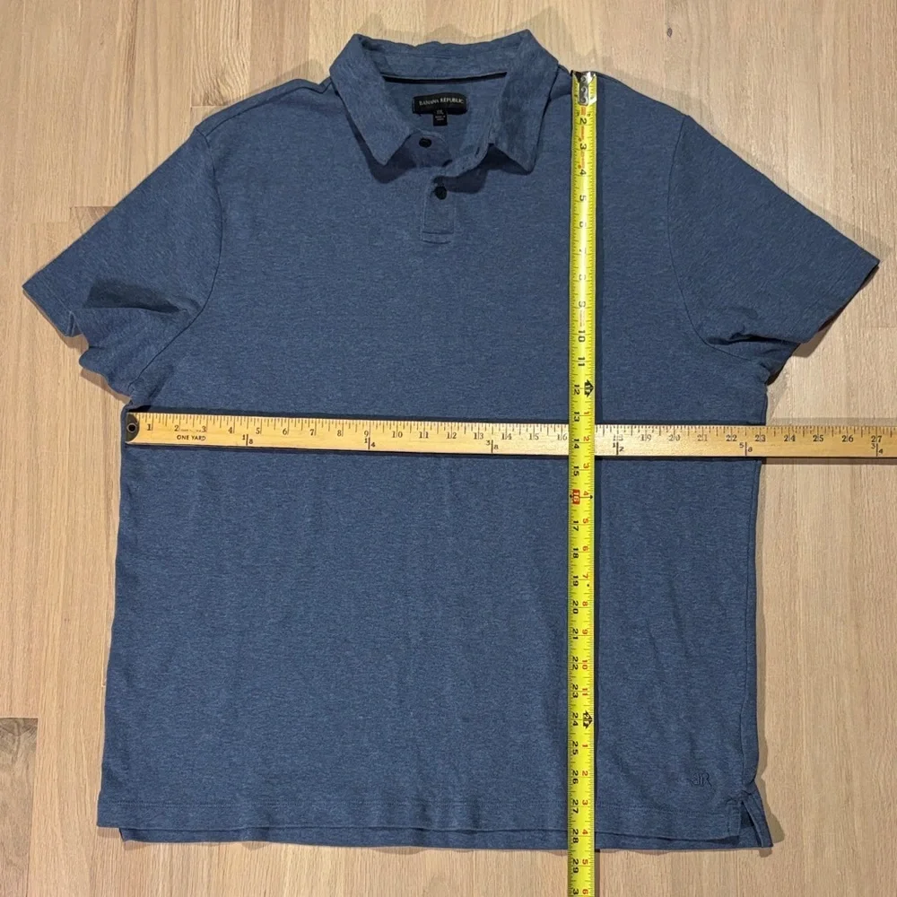 4- Banana Republic Heathered Blue Polo Shirt
